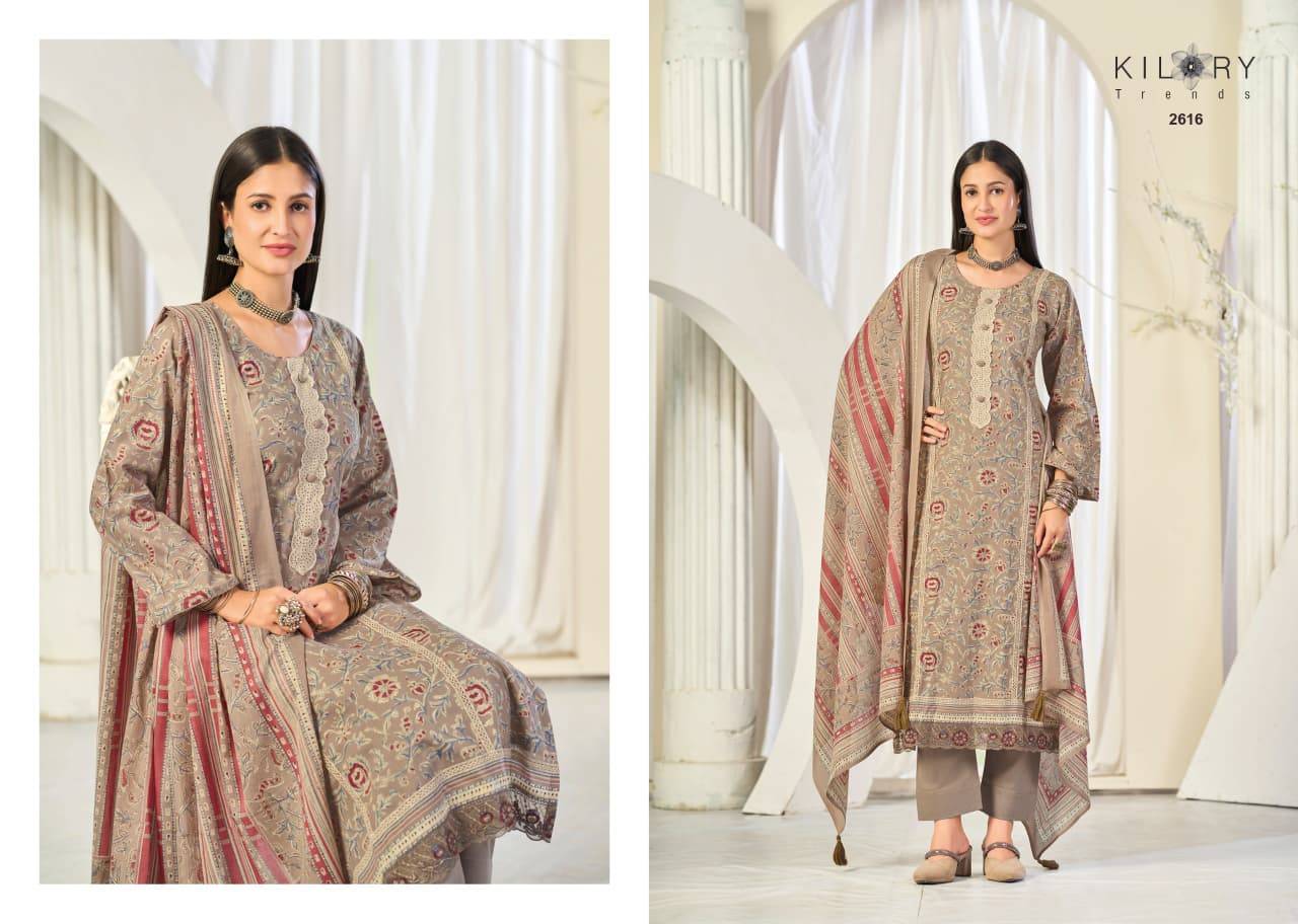 SAJNI By KILORY TRENDS 2611 To 2616 Series Stylish Beautiful Colourful PURE LAWN COTTON Dresses At Wholesale Price